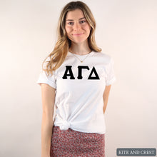 Load image into Gallery viewer, T-Shirt | Basic Black Letters Shirt | Sorority Gift Idea