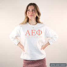 Load image into Gallery viewer, Sweatshirt | Colored Block Letters Crewneck Sweatshirt | Sorority Gift Idea