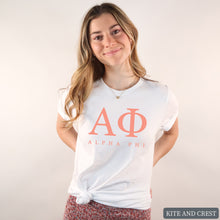 Load image into Gallery viewer, T-Shirt | Colored Block Letters Shirt | Sorority Gift Idea