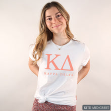 Load image into Gallery viewer, T-Shirt | Colored Block Letters Shirt | Sorority Gift Idea
