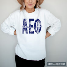 Load image into Gallery viewer, Blue Floral Sorority Crewneck Sweatshirt