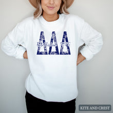 Load image into Gallery viewer, Blue Floral Sorority Crewneck Sweatshirt