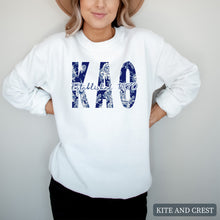 Load image into Gallery viewer, Blue Floral Sorority Crewneck Sweatshirt