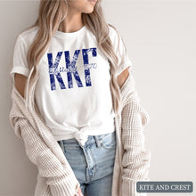Load image into Gallery viewer, Blue Floral Sorority T-Shirt Tee