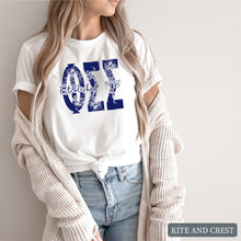 Load image into Gallery viewer, Blue Floral Sorority T-Shirt Tee
