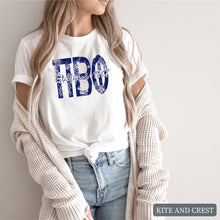 Load image into Gallery viewer, Blue Floral Sorority T-Shirt Tee