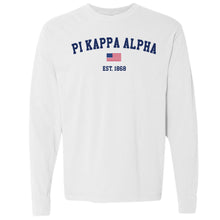 Load image into Gallery viewer, pLong Sleeve Comfort Colors T-Shirt - USA Flag Shirt