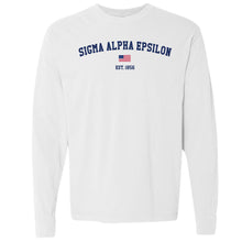 Load image into Gallery viewer, m Long Sleeve Comfort Colors T-Shirt - SAE USA Flag Shirt