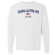 Load image into Gallery viewer, m Long Sleeve Comfort Colors T-Shirt - Sammy USA Flag Shirt