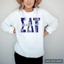 Load image into Gallery viewer, Blue Floral Sorority Crewneck Sweatshirt