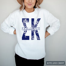 Load image into Gallery viewer, Blue Floral Sorority Crewneck Sweatshirt