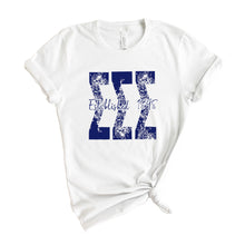 Load image into Gallery viewer, - Blue Floral Sorority T-Shirt Tee