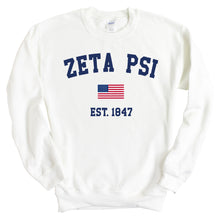 Load image into Gallery viewer, Sweatshirt - USA Flag Crewneck Sweatshirt