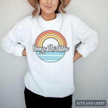 Load image into Gallery viewer, Wavy Rainbow Crewneck Sweatshirt