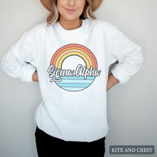 Load image into Gallery viewer, Wavy Rainbow Crewneck Sweatshirt