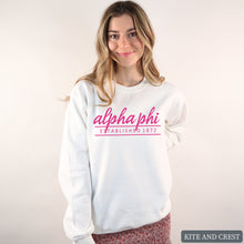 Load image into Gallery viewer, Sweatshirt |pinkEstablished Crewneck Sweatshirt | Sorority Gift Idea