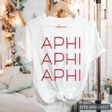 Load image into Gallery viewer, T-Shirt | Red and Stacked Shirt | Sorority Gift Idea