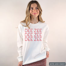 Load image into Gallery viewer, Sweatshirt | Red and Stacked Crewneck Sweatshirt | Sorority Gift Idea