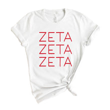 Load image into Gallery viewer, T-Shirt | Red and Stacked Shirt | Sorority Gift Idea