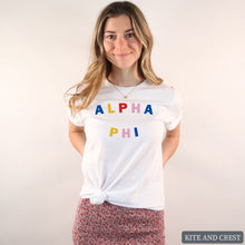 Load image into Gallery viewer, T-Shirt | Circular Colorful Shirt | Sorority Gift Idea
