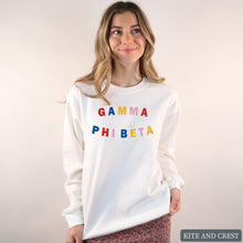 Load image into Gallery viewer, Sweatshirt | Circular Colorful Crewneck Sweatshirt | Sorority Gift Idea