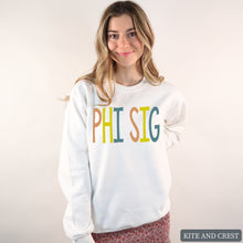 Load image into Gallery viewer, Sweatshirt - Colorful Lined Crewneck Sweatshirt
