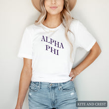 Load image into Gallery viewer, T-Shirt | Large and Wavy Letters Shirt | Sorority Gift Idea
