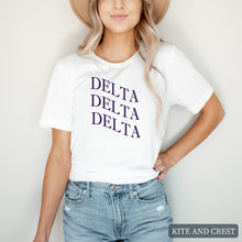 Load image into Gallery viewer, T-Shirt | Large and Wavy Letters Shirt | Sorority Gift Idea