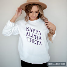 Load image into Gallery viewer, Sweatshirt | Large and Wavy Letters Crewneck Sweatshirt | Sorority Gift Idea