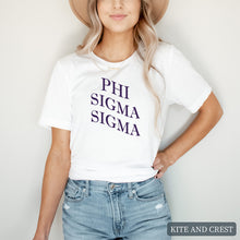 Load image into Gallery viewer, T-Shirt | Large and Wavy Letters Shirt | Sorority Gift Idea
