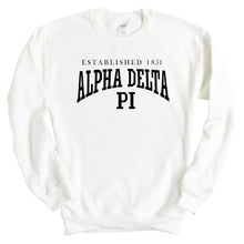 Load image into Gallery viewer, ADPI Alpha Delta Pi Established Sorority Crewneck Sweatshirt - Kite and Crest