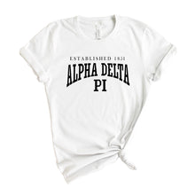 Load image into Gallery viewer, ADPI Alpha Delta Pi Established Sorority T-Shirt - Kite and Crest