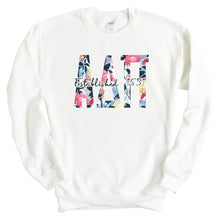 Load image into Gallery viewer, ADPI Alpha Delta Pi Floral Block Sorority Crewneck Sweatshirt - Kite and Crest