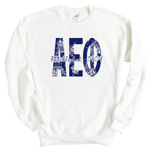 Load image into Gallery viewer, AEPHI Alpha Epsilon Phi Blue Floral Sorority Crewneck Sweatshirt - Kite and Crest