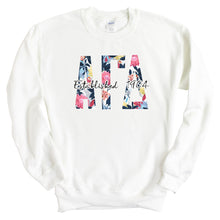 Load image into Gallery viewer, AGD Alpha Gamma Delta Floral Block Sorority Crewneck Sweatshirt - Kite and Crest