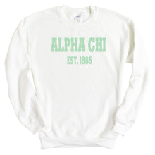 Load image into Gallery viewer, Alpha Chi Omega Sweatshirt - ACHIO Sporty Established Crewneck Sweatshirt - Kite and Crest