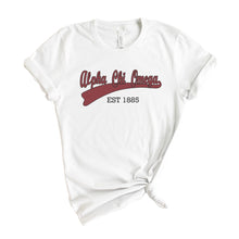 Load image into Gallery viewer, Alpha Chi Omega T-Shirt | ACHIO Baseball Shirt | Alpha Chi Omega Sorority Gift Idea - Kite and Crest