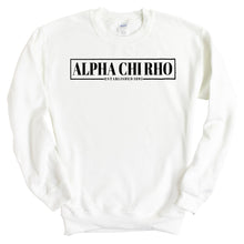 Load image into Gallery viewer, Alpha Chi Rho Fraternal Block Sweatshirt - Fraternity Crewneck Sweatshirt - Kite and Crest