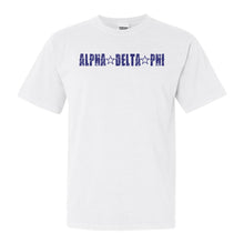 Load image into Gallery viewer, Alpha Delta Phi Fraternal Star Comfort Colors T-Shirt - Fraternity Tee - Kite and Crest