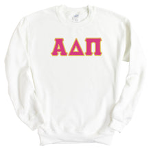 Load image into Gallery viewer, Alpha Delta Pi Sweatshirt - ADPI Cute Letters Crewneck Sweatshirt - Kite and Crest