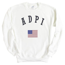 Load image into Gallery viewer, Alpha Delta Pi Sweatshirt - ADPI USA Crewneck Sweatshirt - Kite and Crest