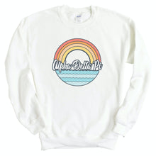 Load image into Gallery viewer, Alpha Delta Pi Sweatshirt - ADPI Wavy Rainbow Crewneck Sweatshirt - Kite and Crest