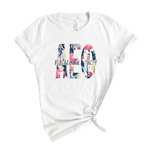 Load image into Gallery viewer, Alpha Epsilon Phi Floral Block Sorority T-Shirt - Kite and Crest