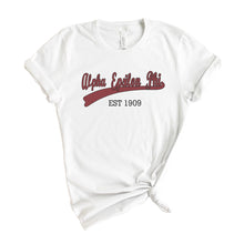 Load image into Gallery viewer, Alpha Epsilon Phi T-Shirt | AEPHI Baseball Shirt | Alpha Epsilon Phi Sorority Gift Idea - Kite and Crest