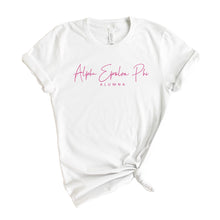 Load image into Gallery viewer, Alpha Epsilon Phi T-Shirt | AEPHI Vintage Alumna Shirt | Alpha Epsilon Phi Sorority Gift Idea - Kite and Crest