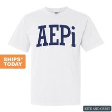 Load image into Gallery viewer, Alpha Epsilon Pi Comfort Colors T-Shirt - AEPI Intrinsic Lettered Shirt - Kite and Crest
