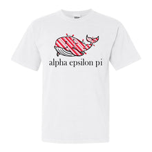 Load image into Gallery viewer, Alpha Epsilon Pi Comfort Colors T-Shirt - AEPI Red Whale Shirt - Kite and Crest