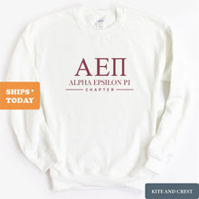 Load image into Gallery viewer, Alpha Epsilon Pi Sweatshirt - AEPI Basic Lined Crewneck Sweatshirt - Kite and Crest