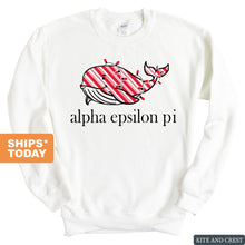 Load image into Gallery viewer, Alpha Epsilon Pi Sweatshirt - AEPI Red Whale Crewneck Sweatshirt - Kite and Crest