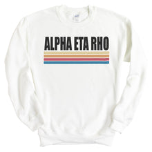 Load image into Gallery viewer, Alpha Eta Rho Lets Race Sweatshirt - Fraternity Crewneck Sweatshirt - Kite and Crest